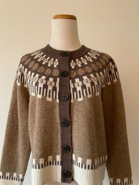 Madewell Frankfort Fair Isle Cardigan ~ SMALL